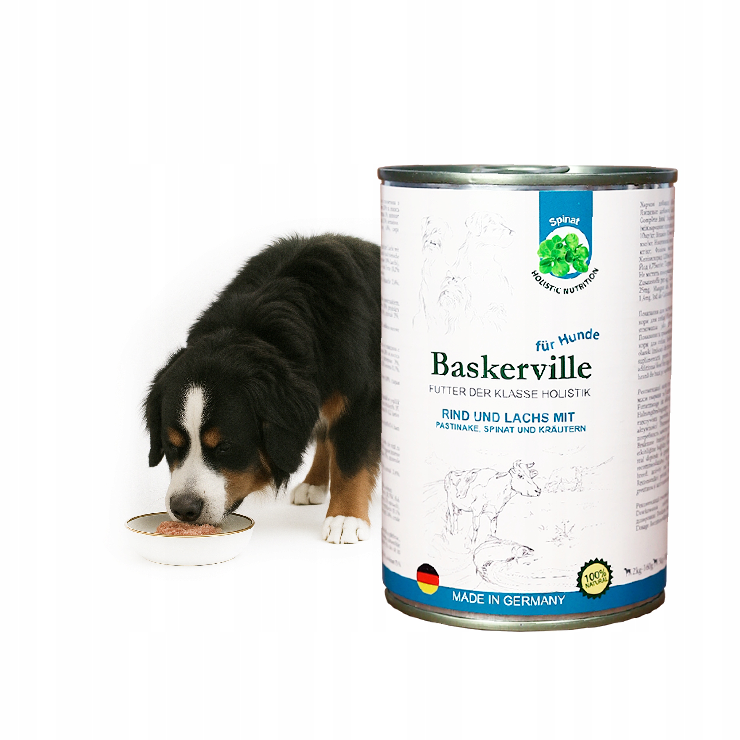 Baskerville Premium vlhké krmivo pro psy Adult Hovězí losos 24x400g