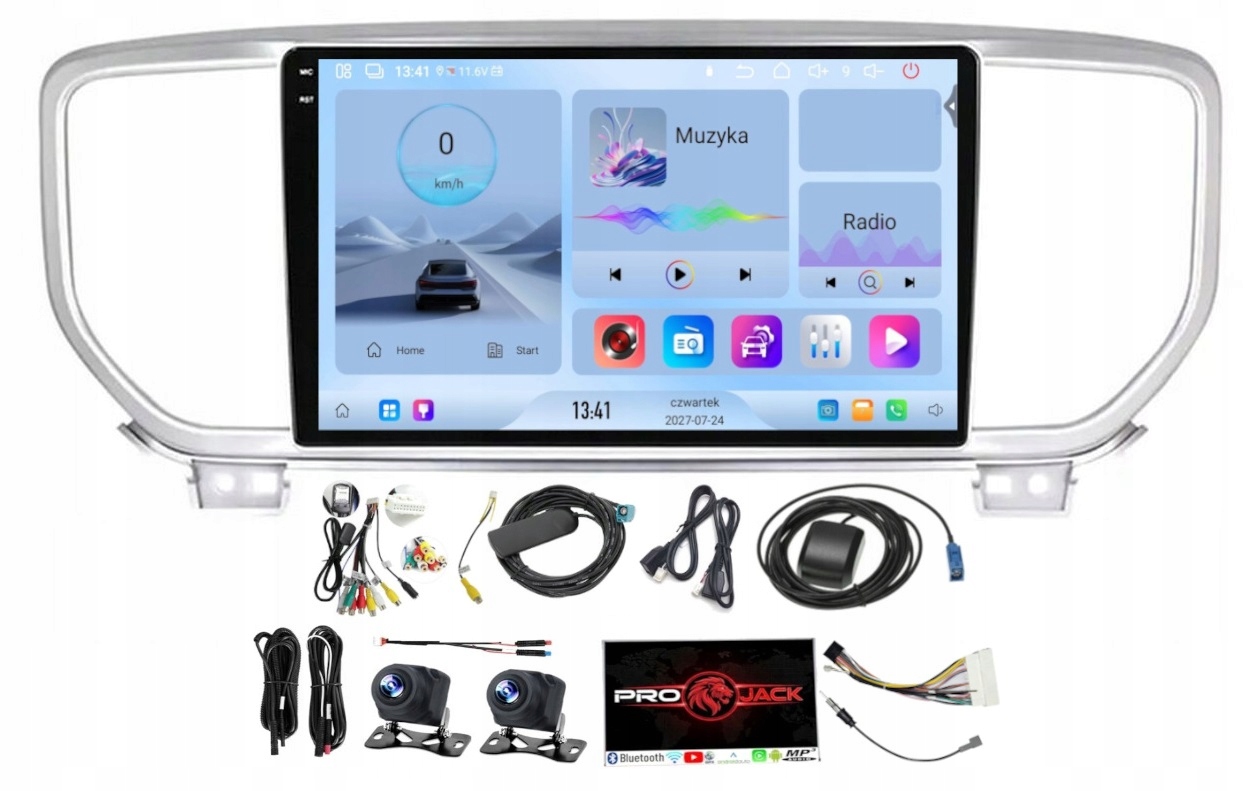 Rádio Navigace Carplay Gps Android Kia Sportage 2018-2022 4GB 64GB Sim