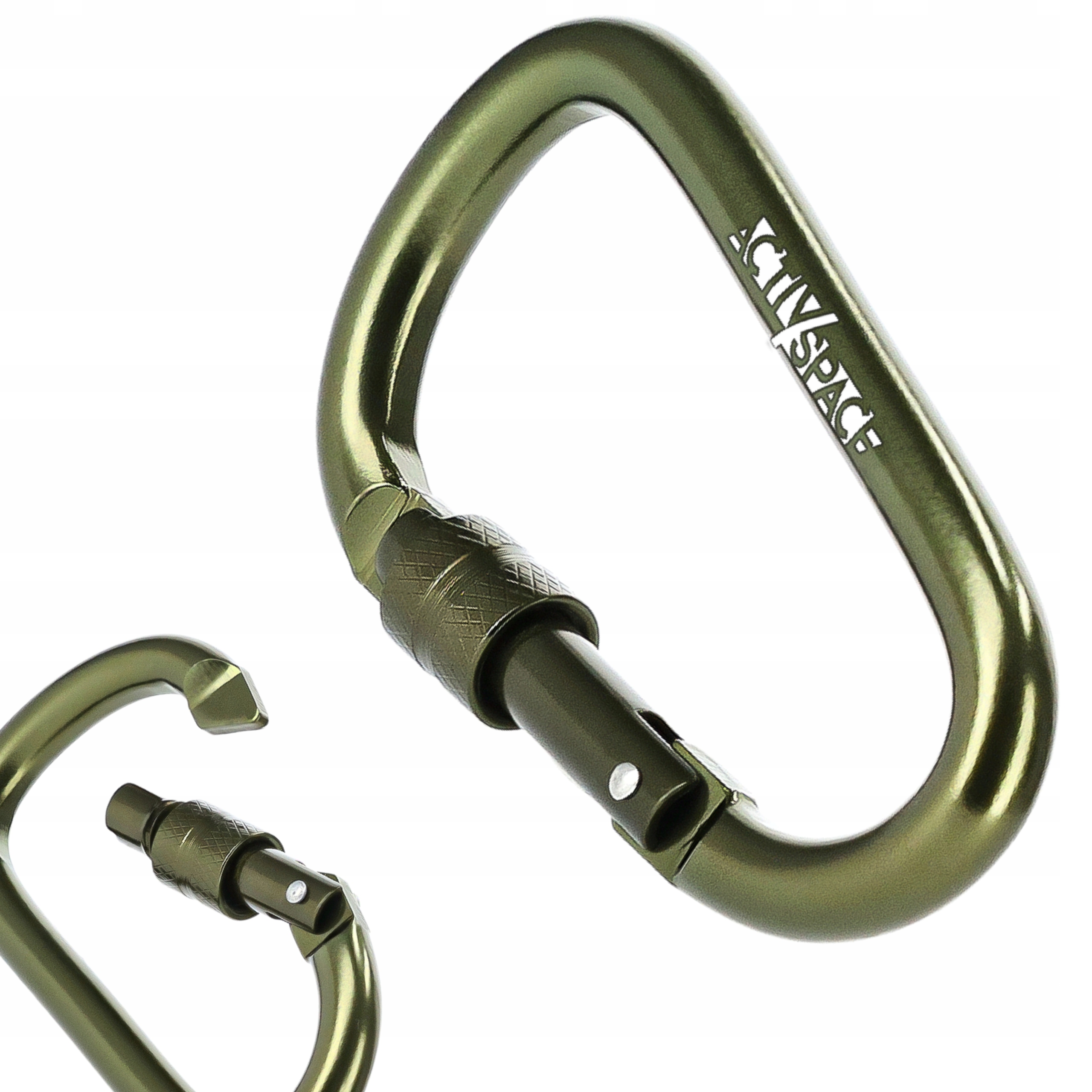 Karabińczyk Z Blokadą Zkręcaną Karabinek Szekla Screw Lock Military Green