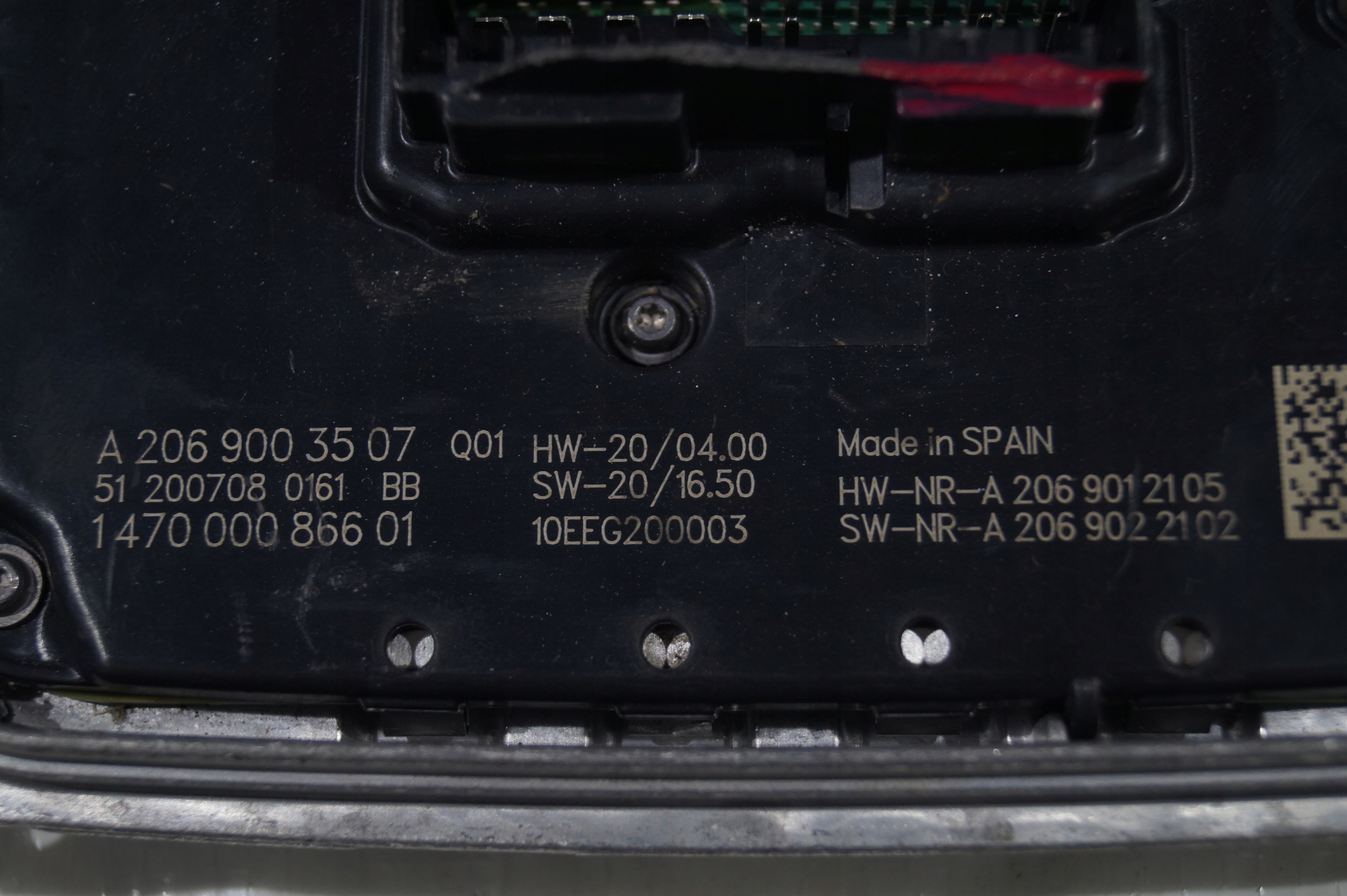 control unit module MERCEDES C E S A2069003507 Q01 147000086601