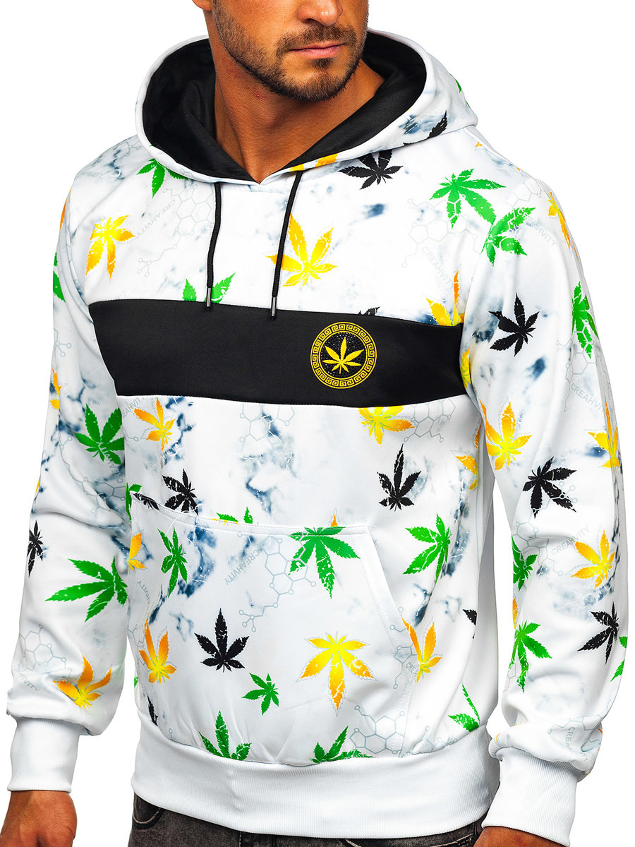 

Bluza Męska Z Nadrukiem Biała HM351 DENLEY_2XL