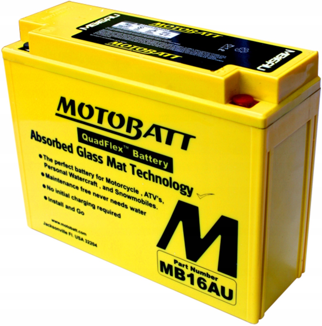 AGM гелевая батарея MotoBatt MB16AU
