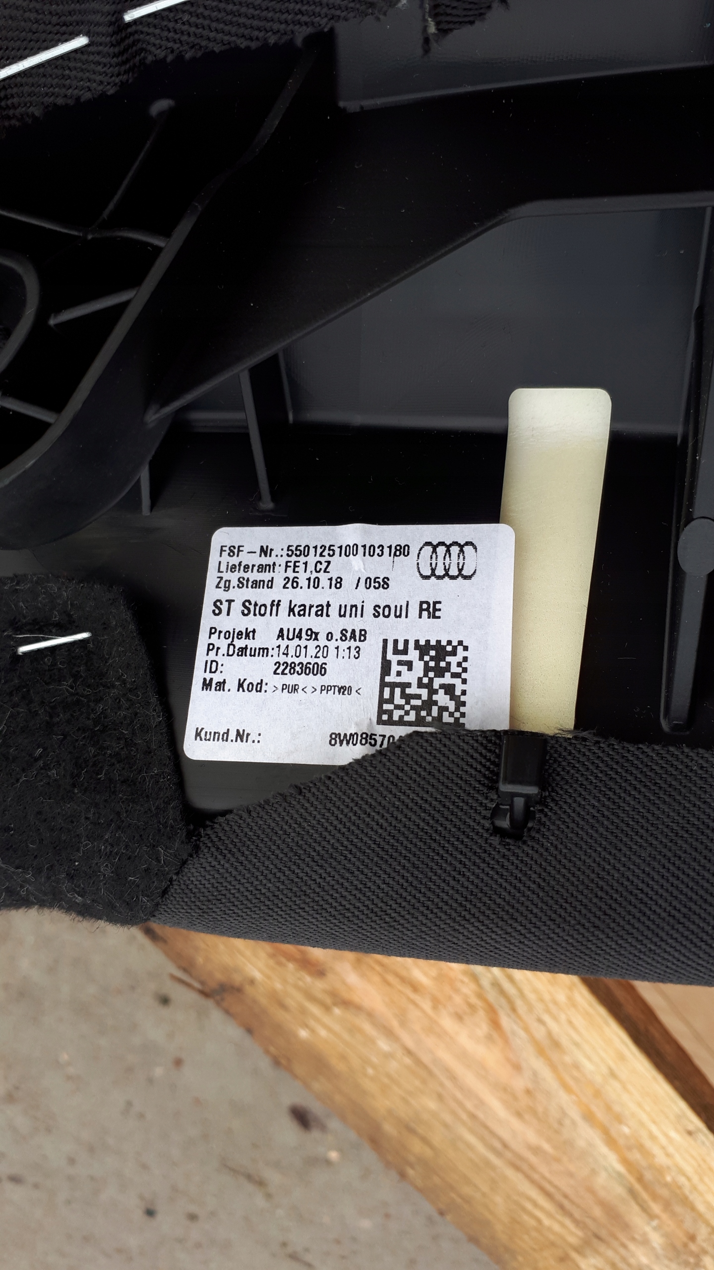 A4 B9 LIFT side KANAPY rear part left right WELUR 2X