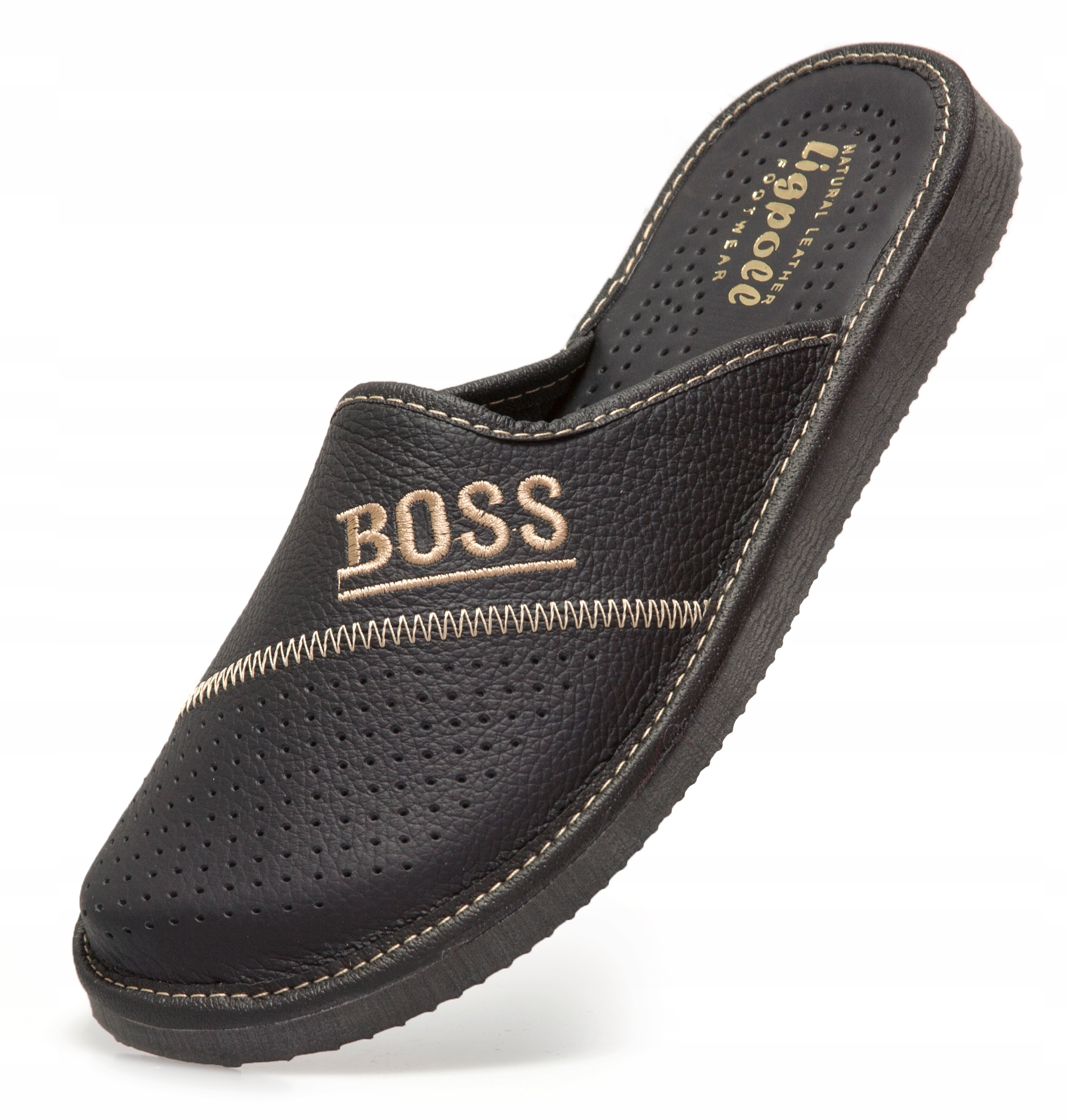 

Kapcie Męskie Skórzane, Pantofle Klapki Laczki