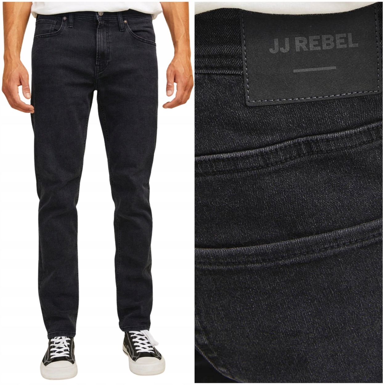 Jack&jones Rebel Adam slim přiléhavé šedé džínové kalhoty W30 L32