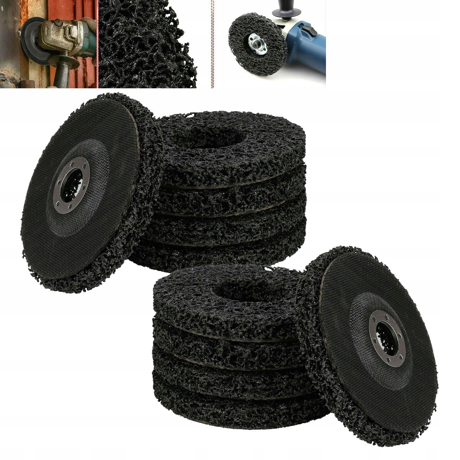 Brusný Kotouč Z Netkané Textilie Na Odstraňování Rzi Dřeva 125 mm 10 Ks