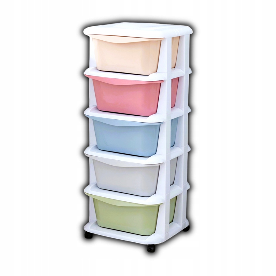 PLASTIKOWY REGAŁ NA ZABAWKI POJEMNIK KOSZ SZUFLADY MOBILNY ORGANIZER DUŻY Kod producenta PO10