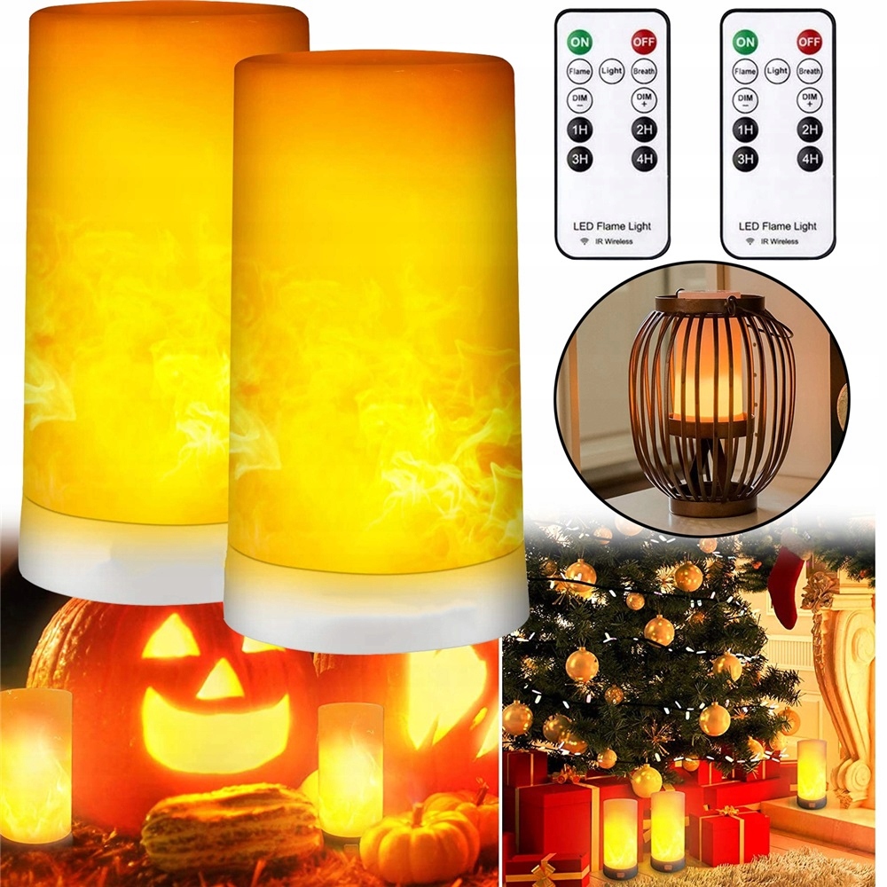 2 Ks Led Světlo S Efektem Plamene, Plamenová Lampa, Krbová Lampa