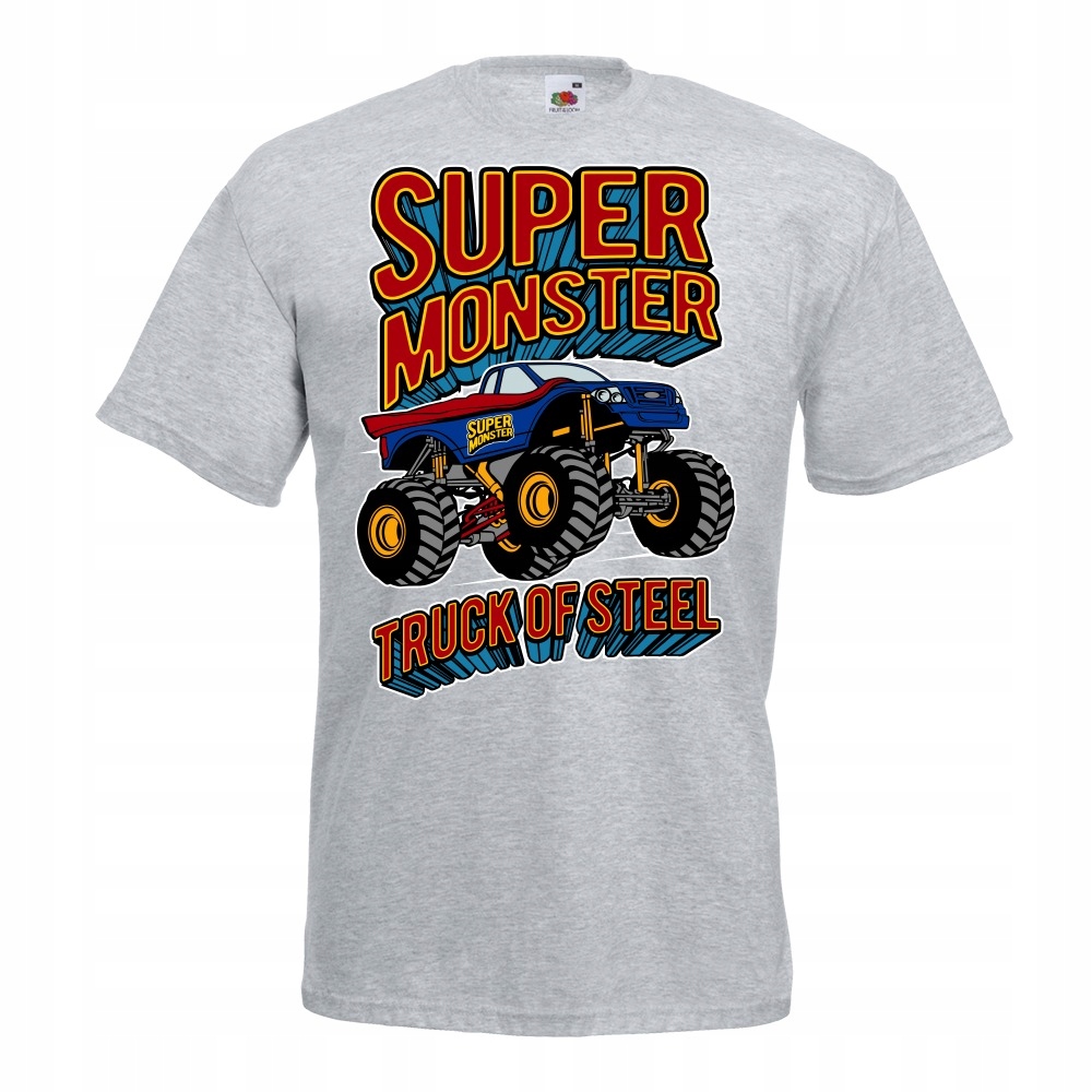 

Koszulka monster truck super samochód M szara
