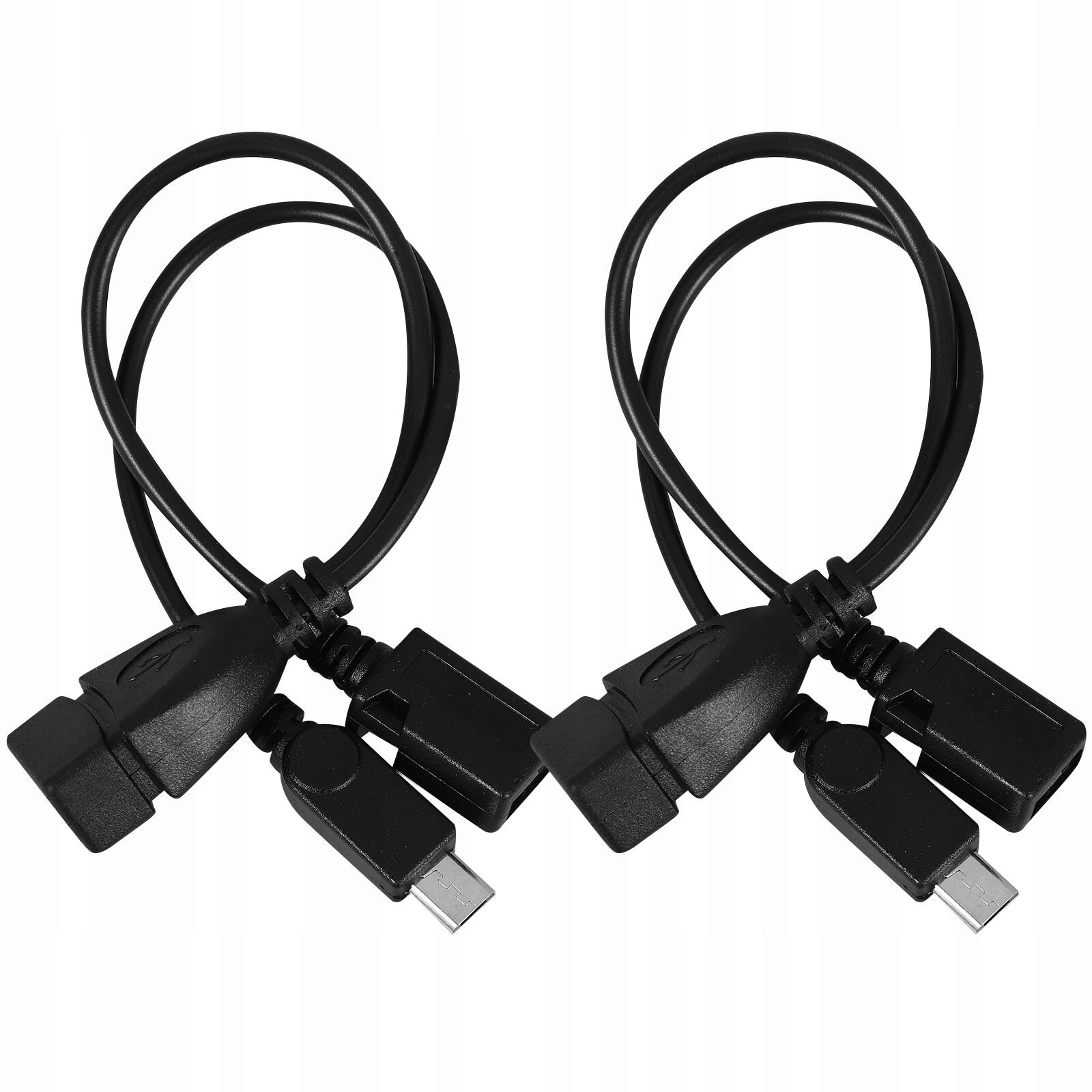 2SZT CZARNY KABEL OTG ADAPTER MICRO USB DO USB-A DO TABLETU TELEFONU