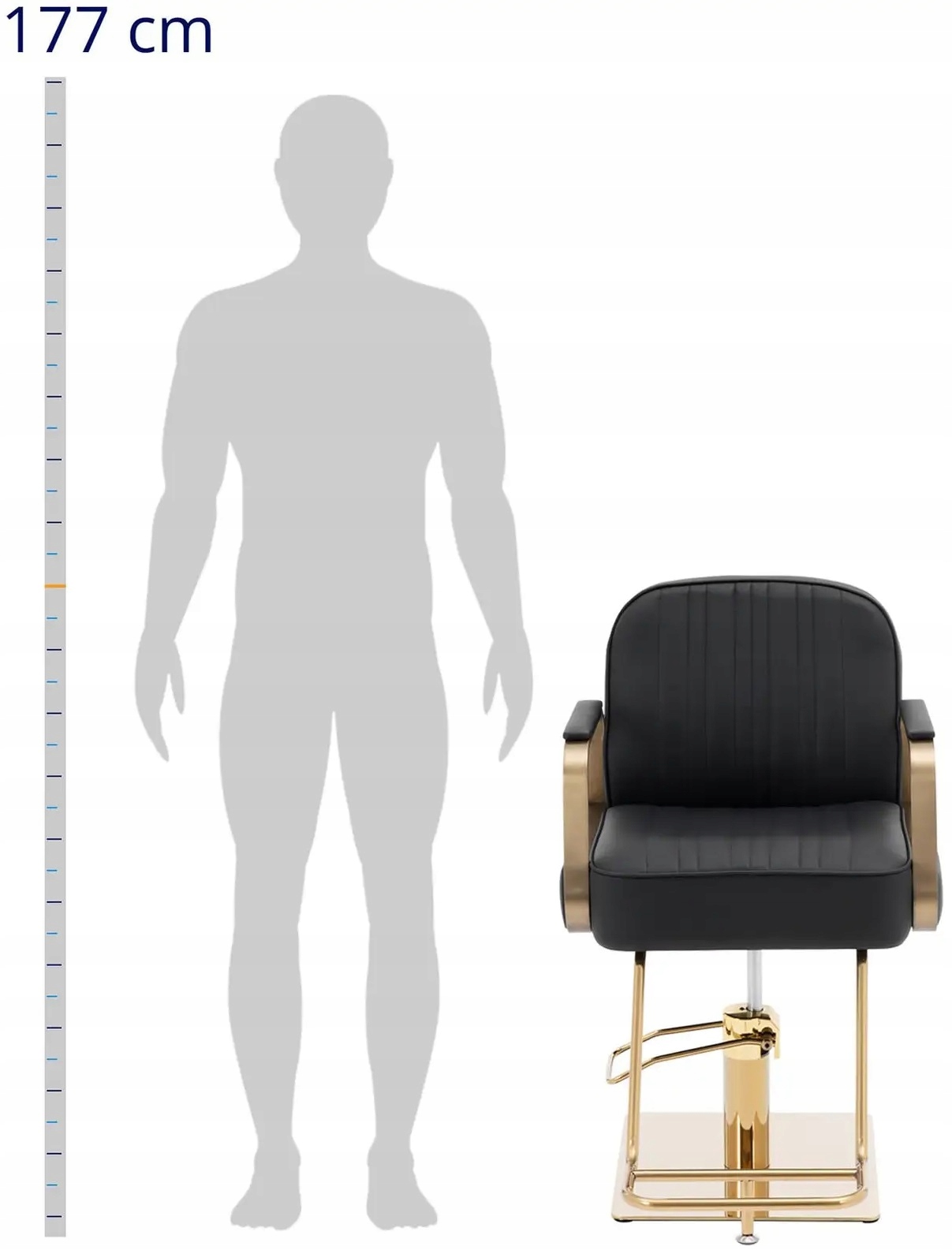 Fotel fryzjerski z podnóżkiem 56-73 cm 200 kg Physa Staunton 10040759
