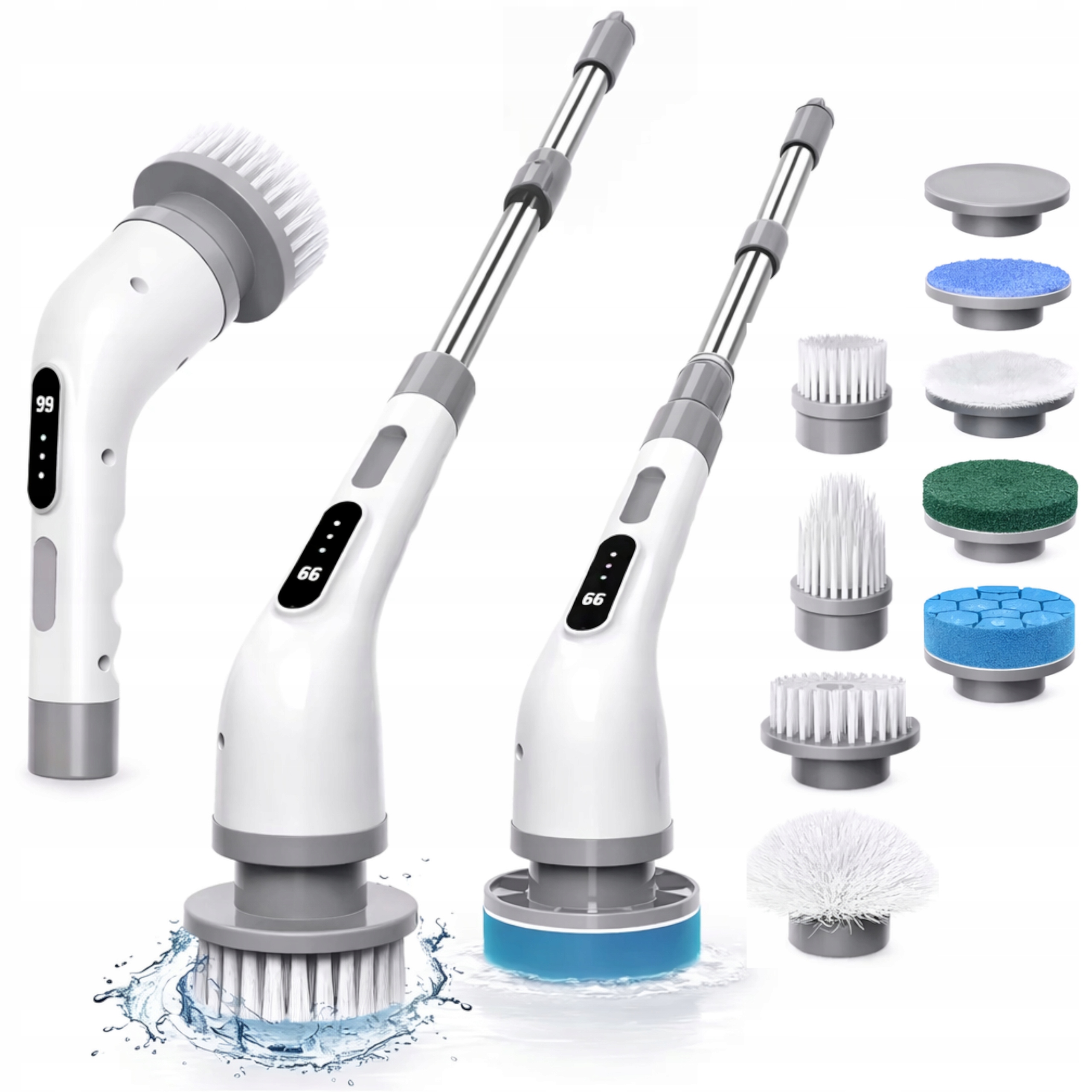 Levně Elektrický Bezdrátový Rotační Kartáč Pro Úklid A Čištění 9V1