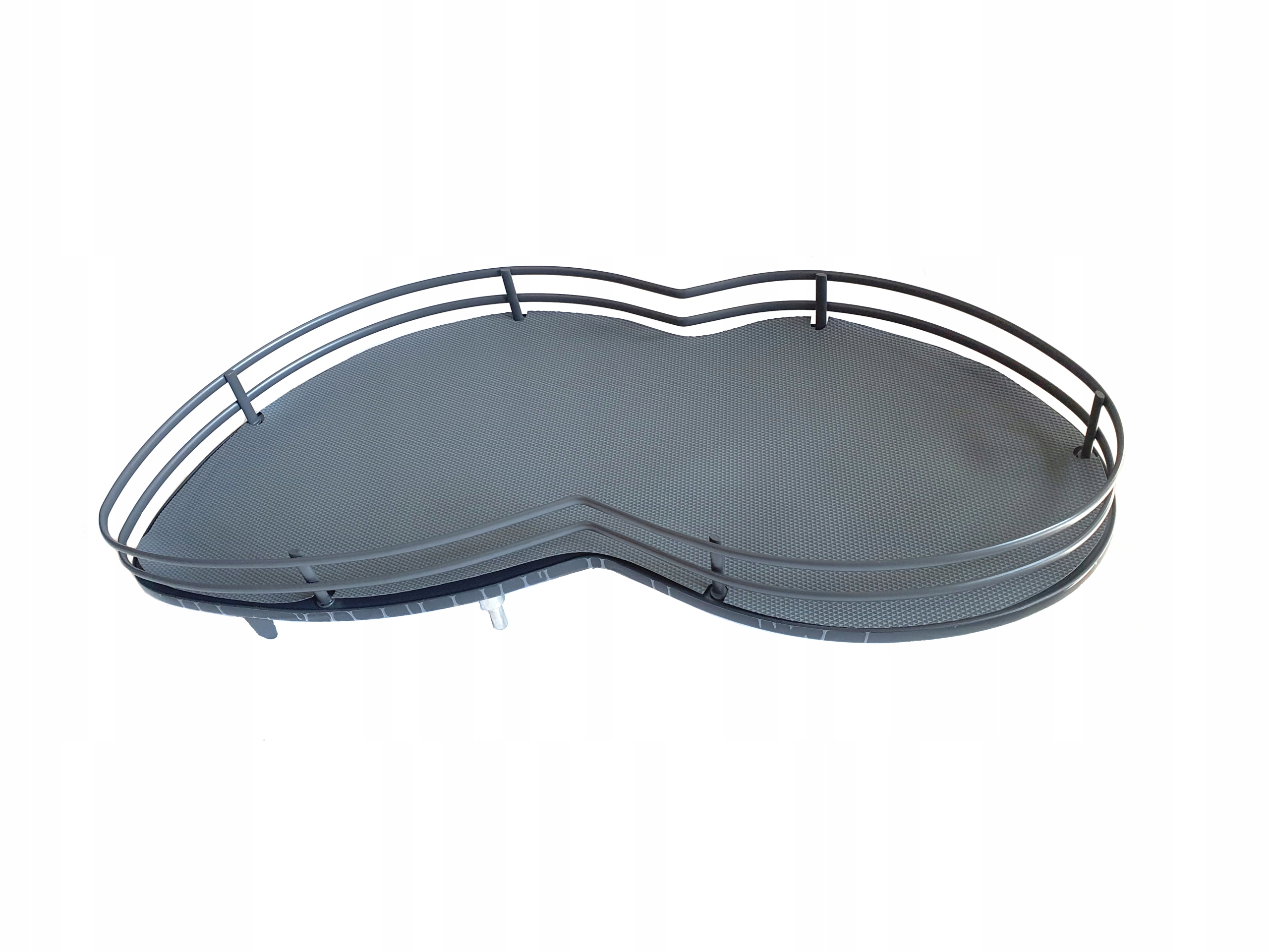 Półka narożna nerka 450mm Lewa antracyt