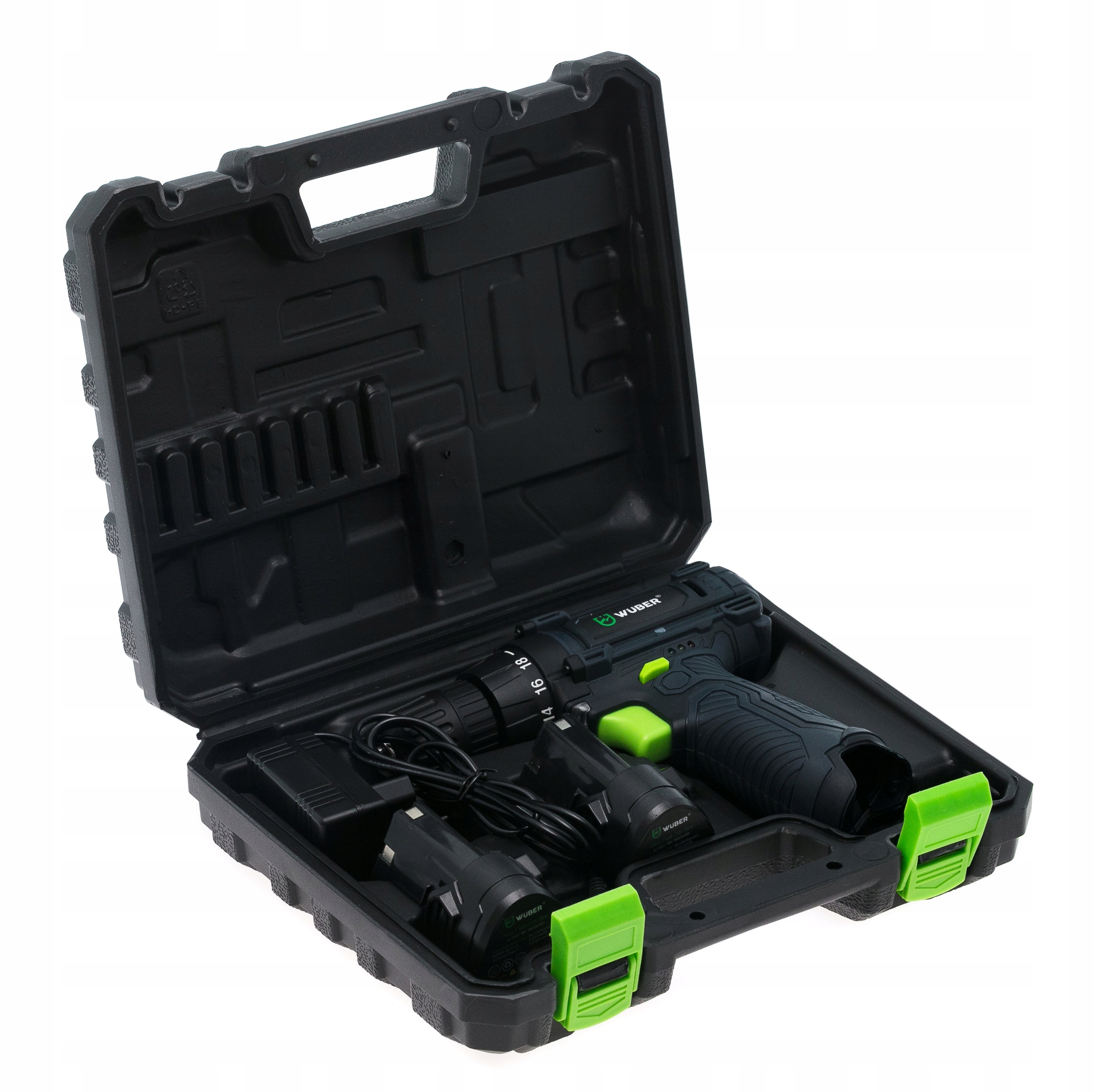 WIERTARKO WKRĘTARKA AKUMULATOROWA WALIZKA 18V 2AKU Zasilanie akumulatorowe