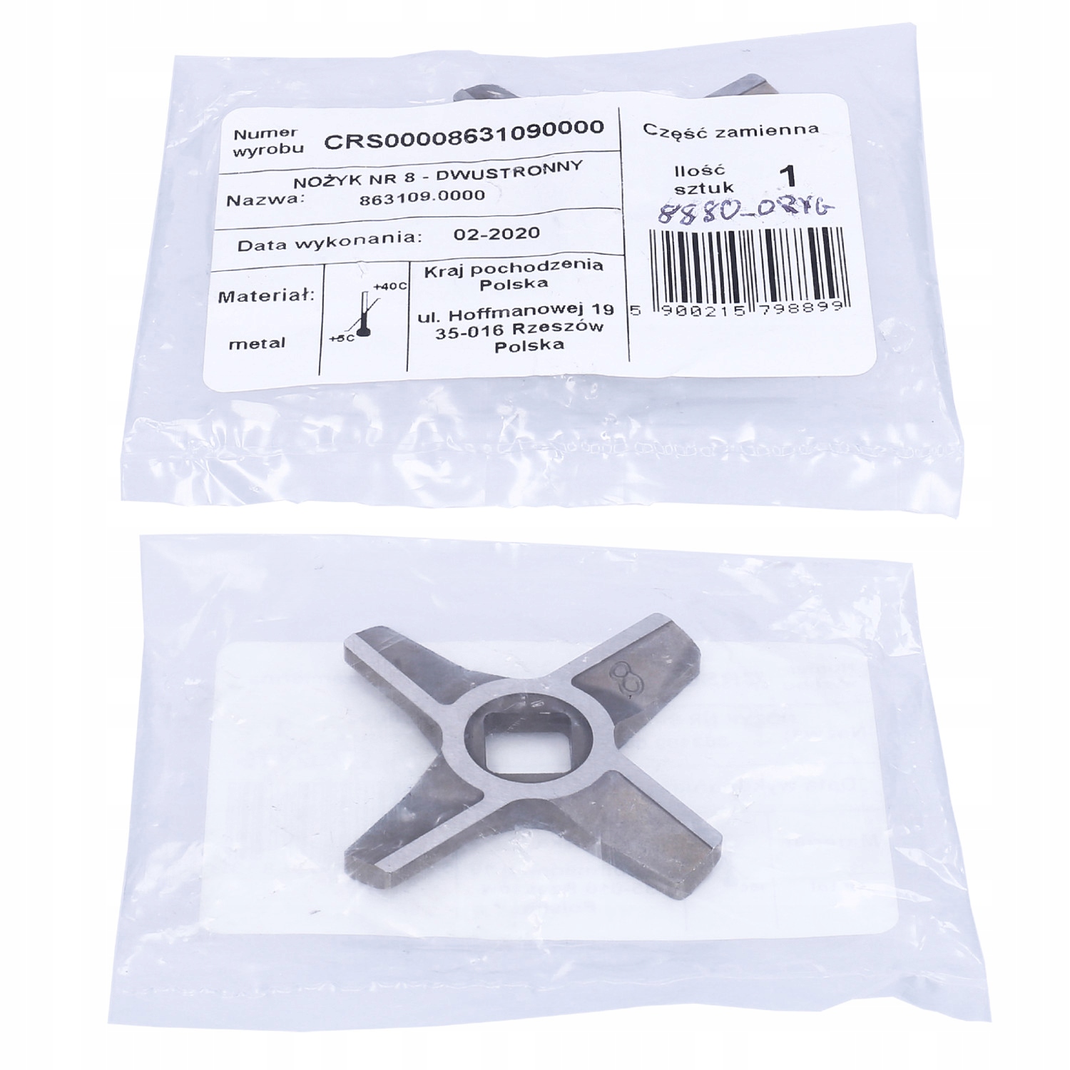 NOŻYK NÓŻ MASZYNKI DO MIĘSA ZELMER ORYGINAŁ NR 8