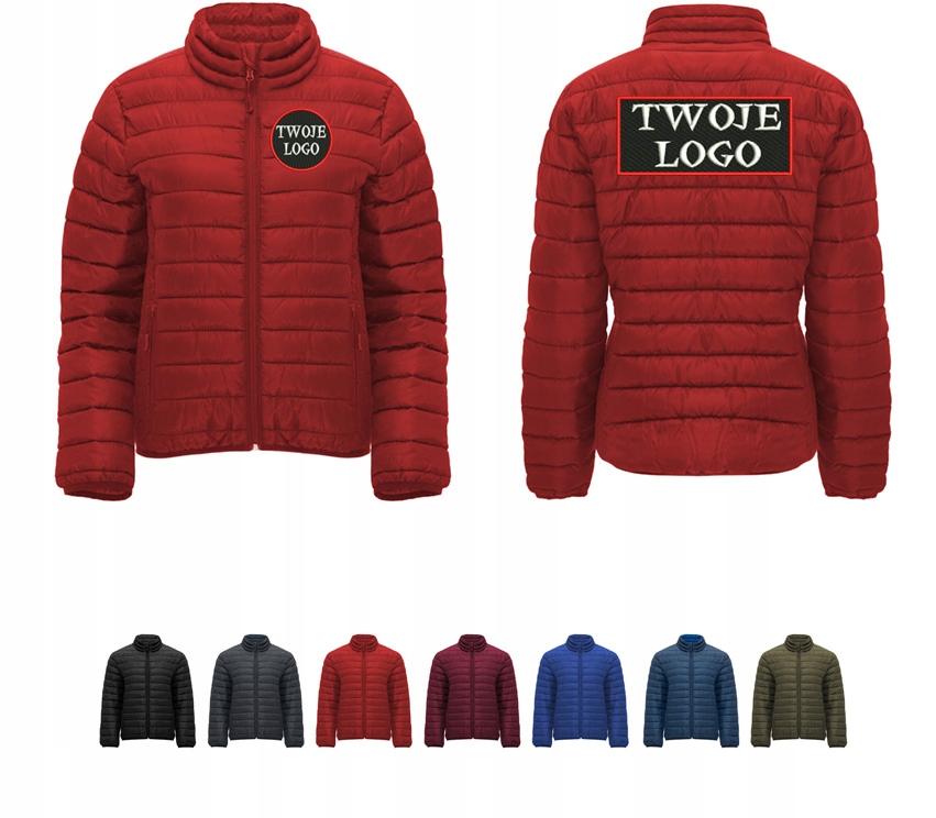 

Kurtka pikowana damska z haftem Logo Haft firma