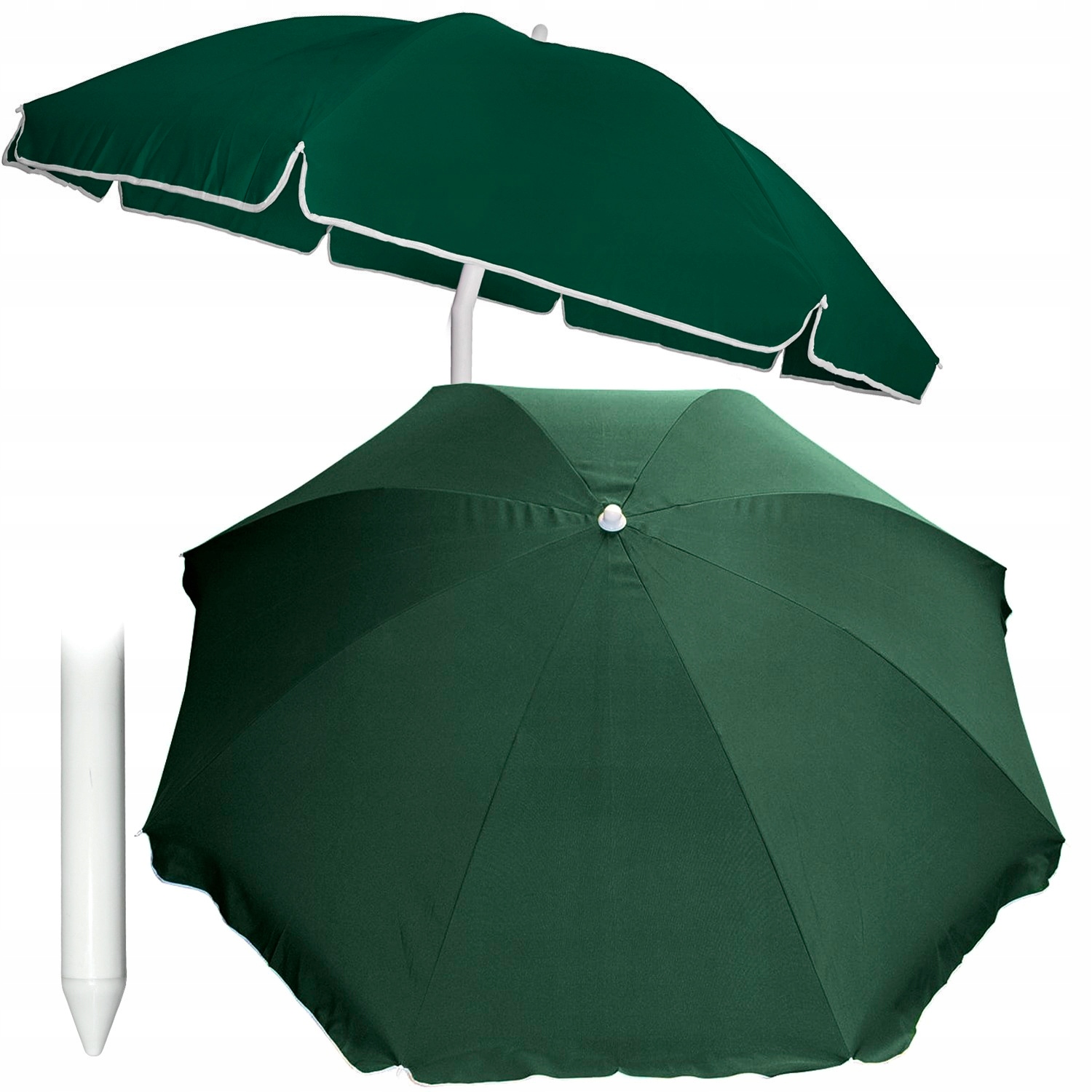Parasol Ogrodowy składany Plażowy na balkon taras Łamany z falbaną 240 cm