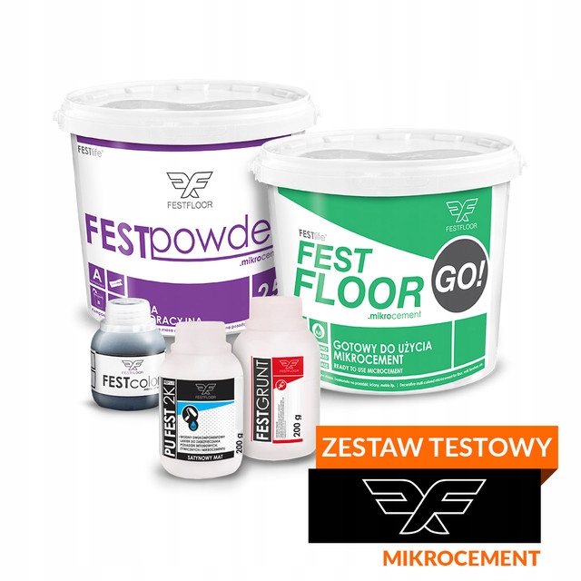 mikrocement zestaw testowy ściana/podłoga ZRÓB SAM