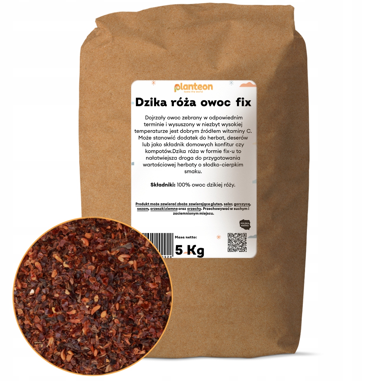 Šípková růže plod fix 5 kg sušený přírodní fix na nálev čaj