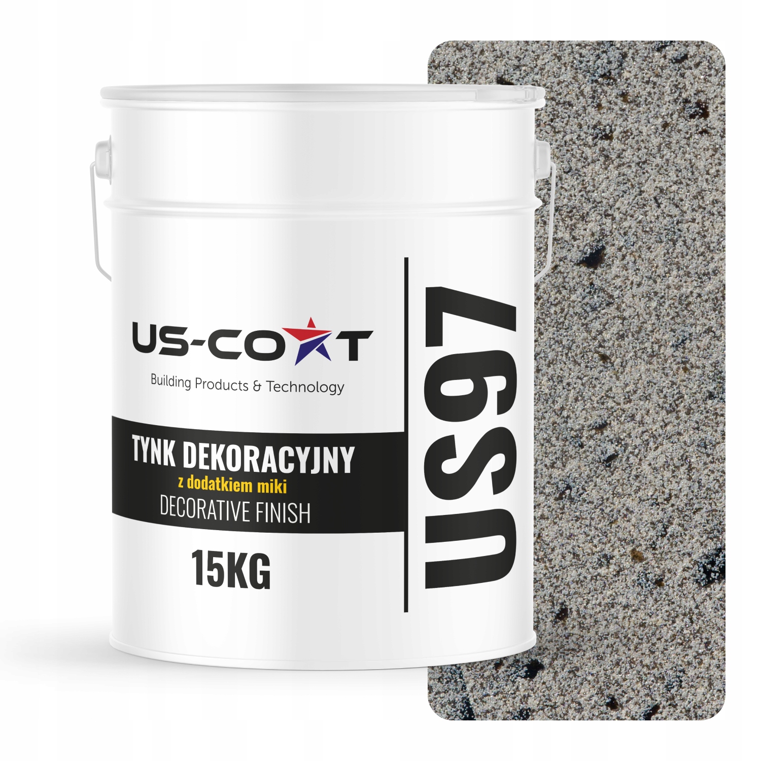 Dekorativní Omítka Barva Šedá S Černou Mikou Miková D911 15kg Premium