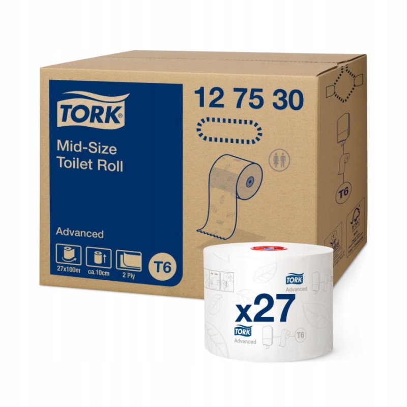 

Tork 127530 Papier toaletowy 2w, 100 m 27szt. T6