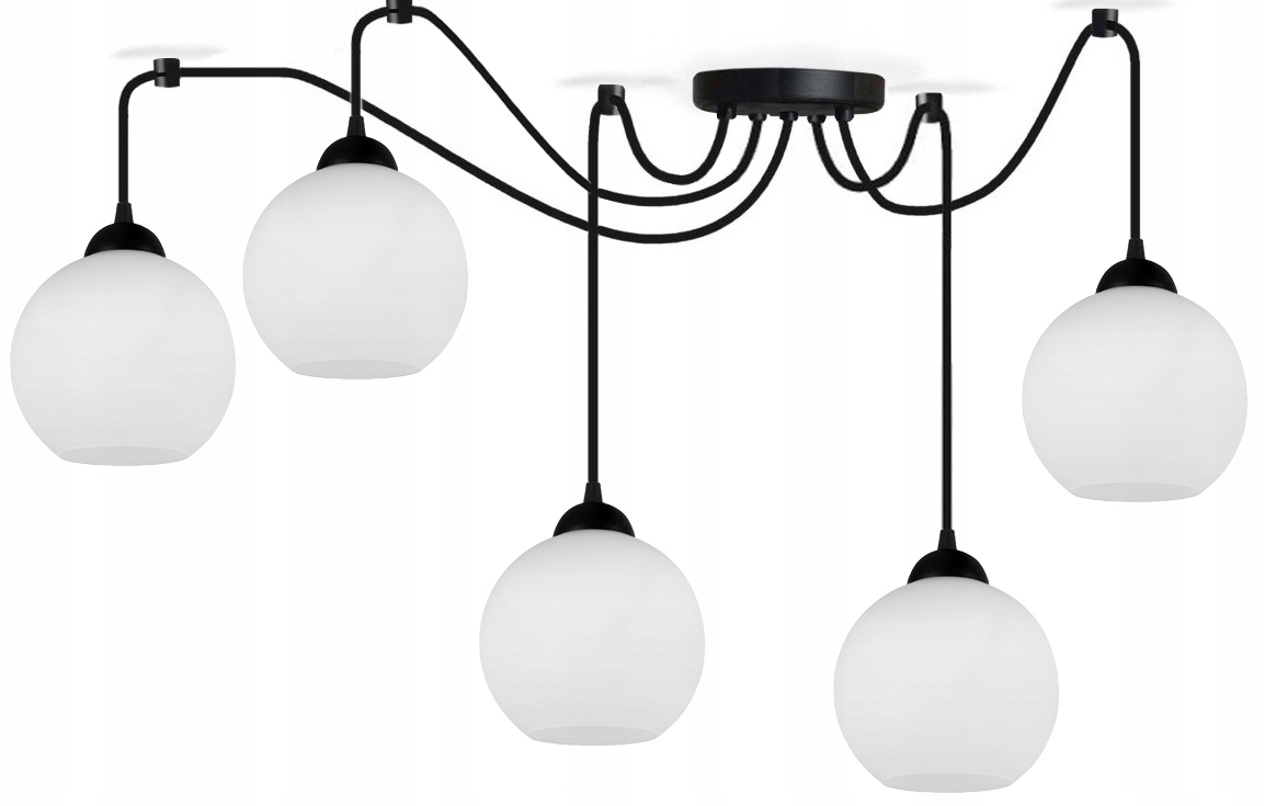 Závesná Lampa Do Jedálenského Salónu Glass Led Luster Sklenené Tienidlá Loft