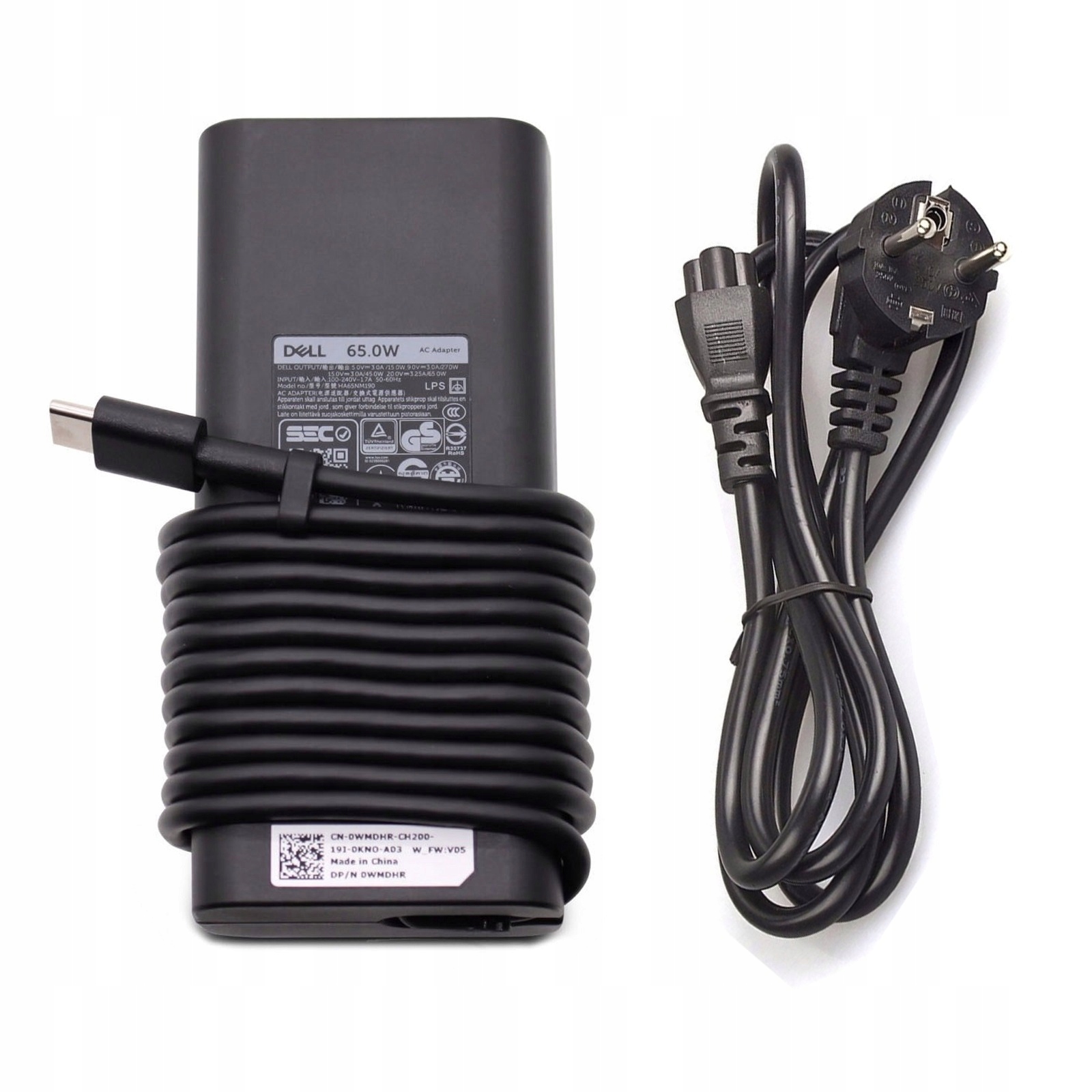 Zasilacz 65W do Dell usb-c kabel zasilający