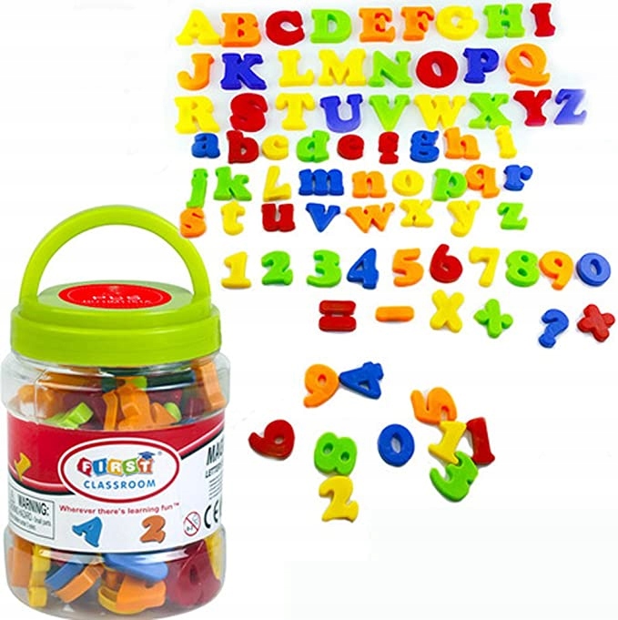 

Simuer klocki magnetyczne litery i cyfry Abc 78szt
