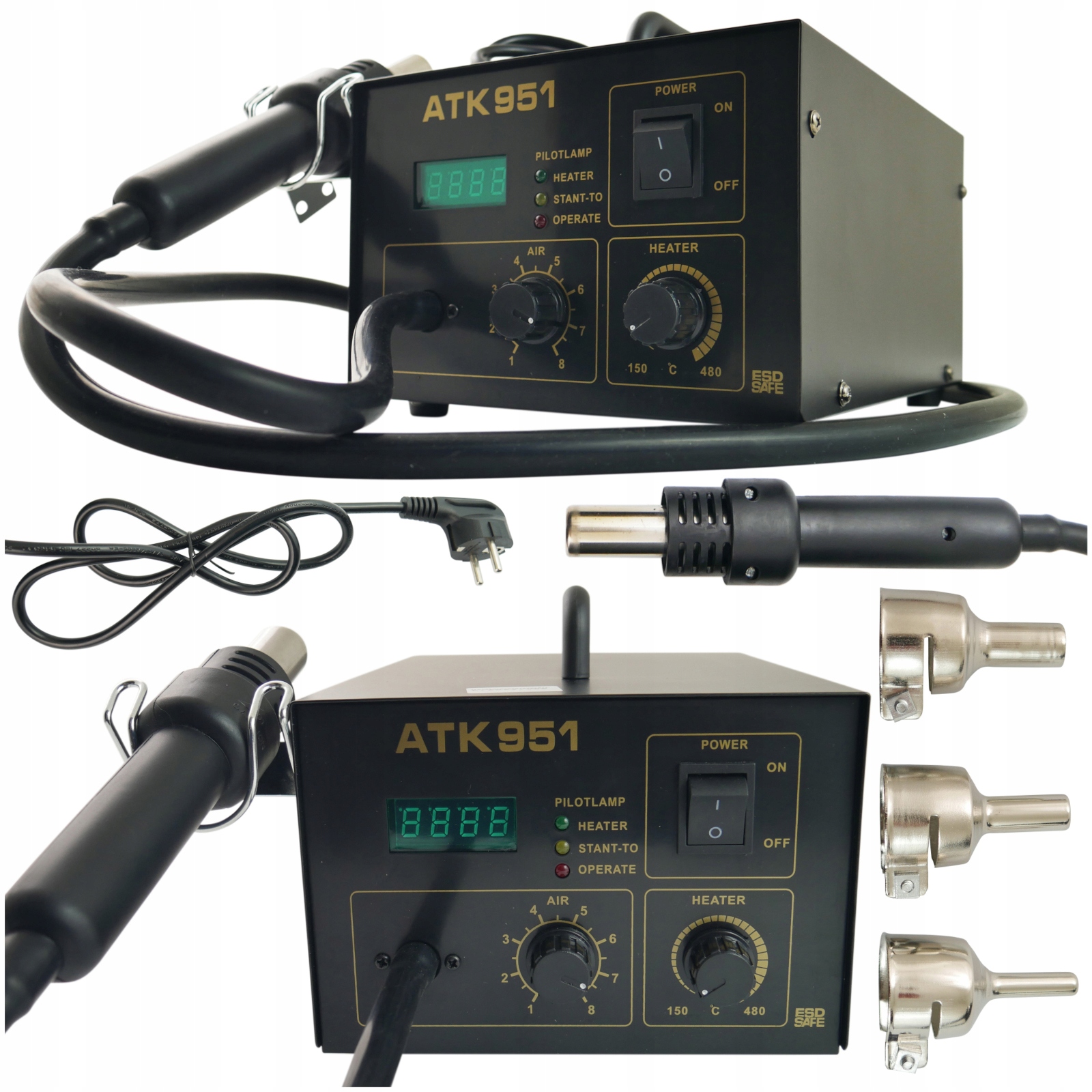 Svařovací stroj na plast AT-951 600W Sešívačka Horkovzdušná Pistole Krabičková