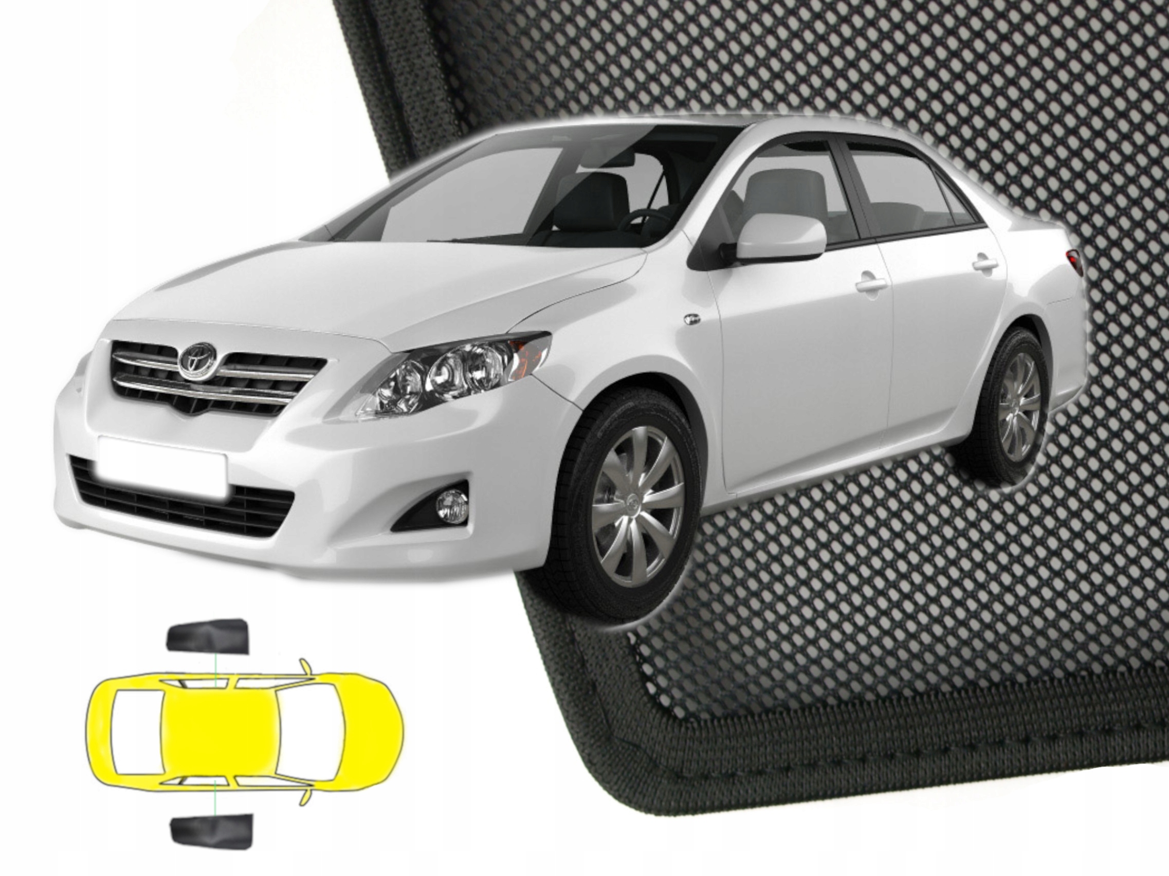 Slnečné clony na sklo pre Toyota Corolla X 10 E15 na magnety