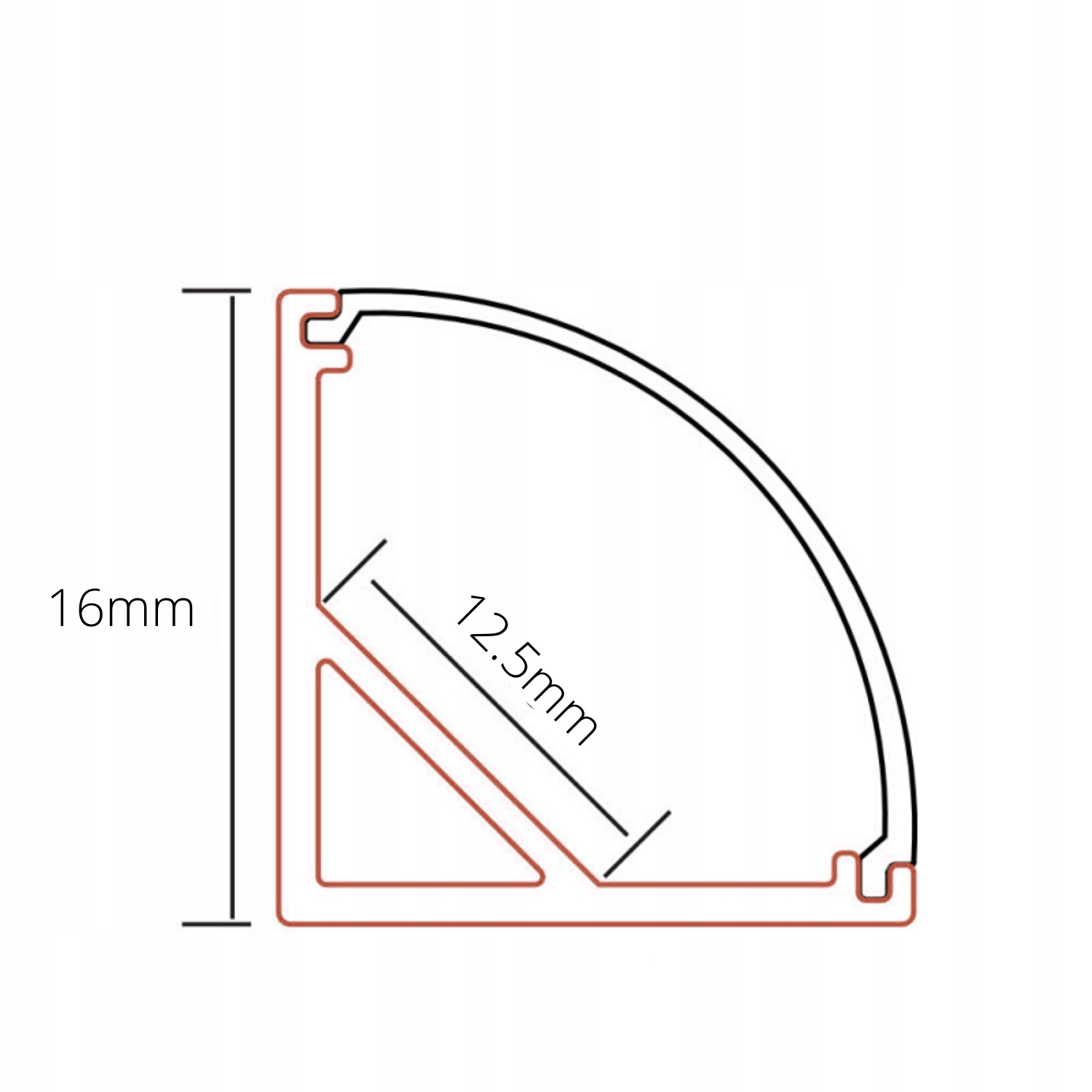 OŚWIETLENIE LED PODSZAFKOWE KĄTOWE NATOŻNE 2m REGULACJA JASNOŚCI Marka Ledix