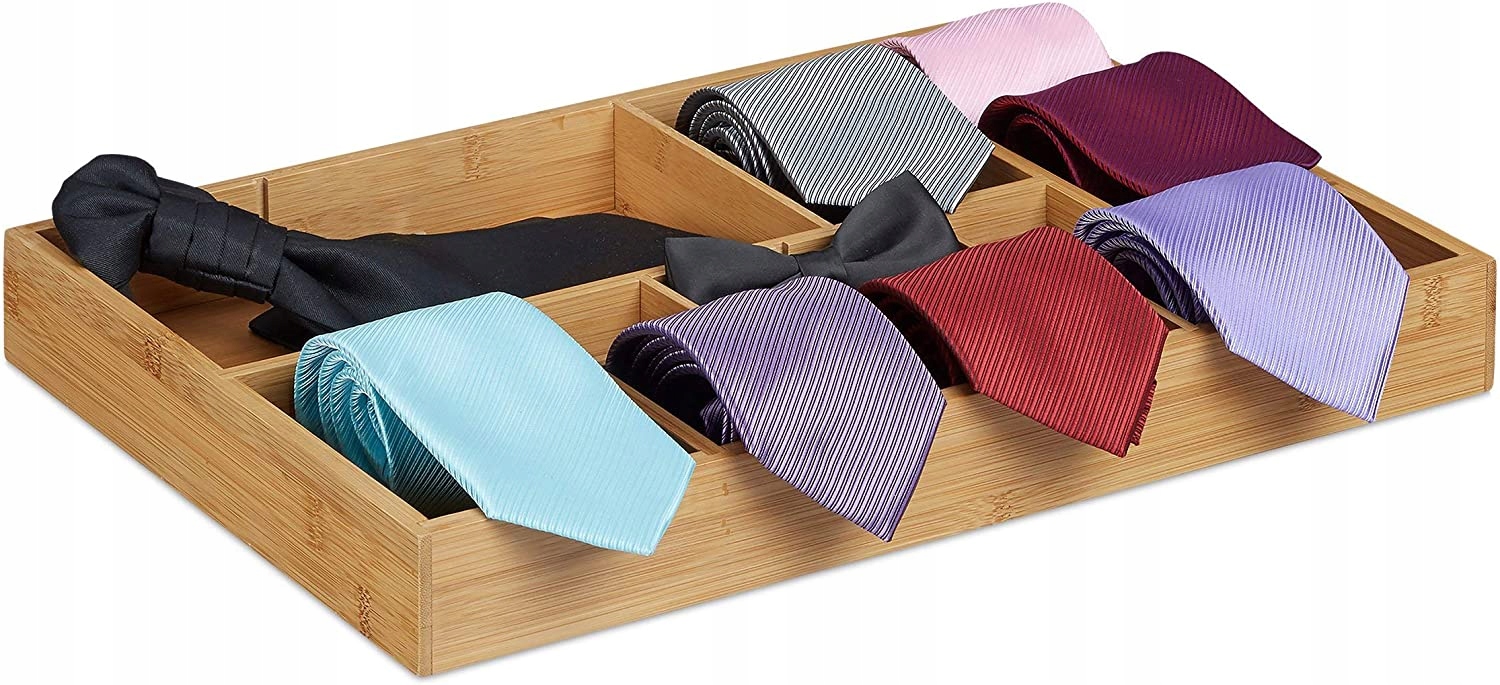 RELAXDAYS WKŁAD ORGANIZER DO SZUFLADY BAMBUSOWY NA SKARPETKI KRAWATY Marka Relaxdays