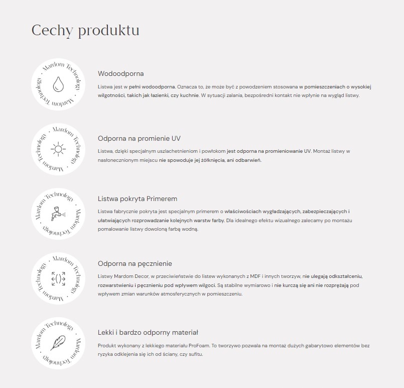 MARDOM DECOR LISTWA PRZYPODŁOGOWA MD013 H-10cm DŁUGOŚĆ 2.0m Marka Mardom decor