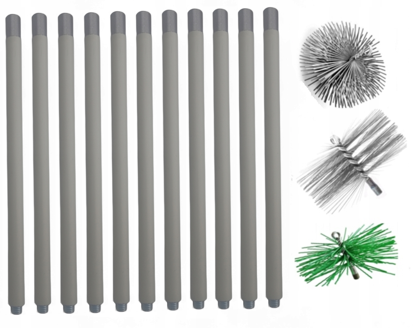 Sada Na Čistenie Komína Zospodu 11 M 3 Kefy Fi 180