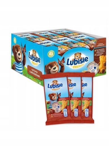 Levně Lubisie Piškotové sušenky s čokoládovou náplní 24 x 30 g