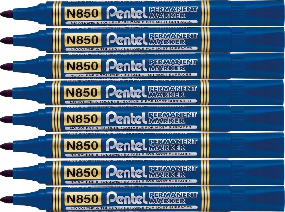 

Marker niebieski permanentny Pentel N850 x 8