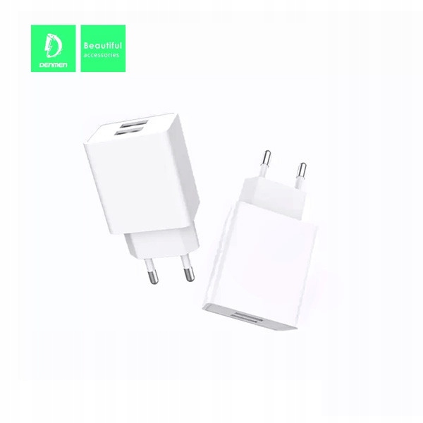 ŁADOWARKA SIECIOWA 2.1A 10W BIAŁA DENMEN 2xUSB Kod producenta DENMEN