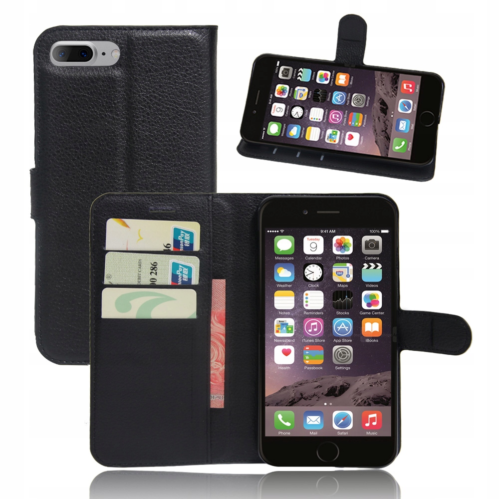 

Etui Portfel Litchi, Pokrowiec Do Iphone 7/8 Plus