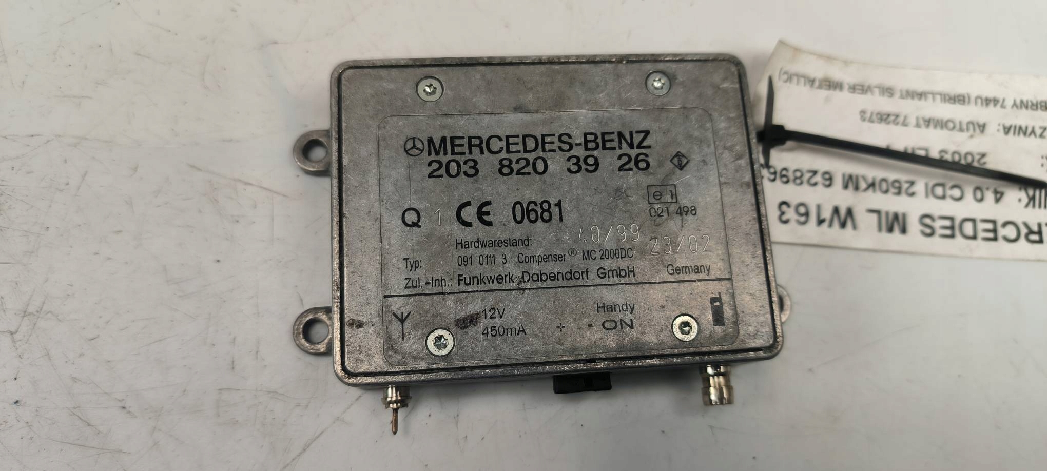 amplifier ANTENY 2038203926 MERCEDES S-KLASA W220
