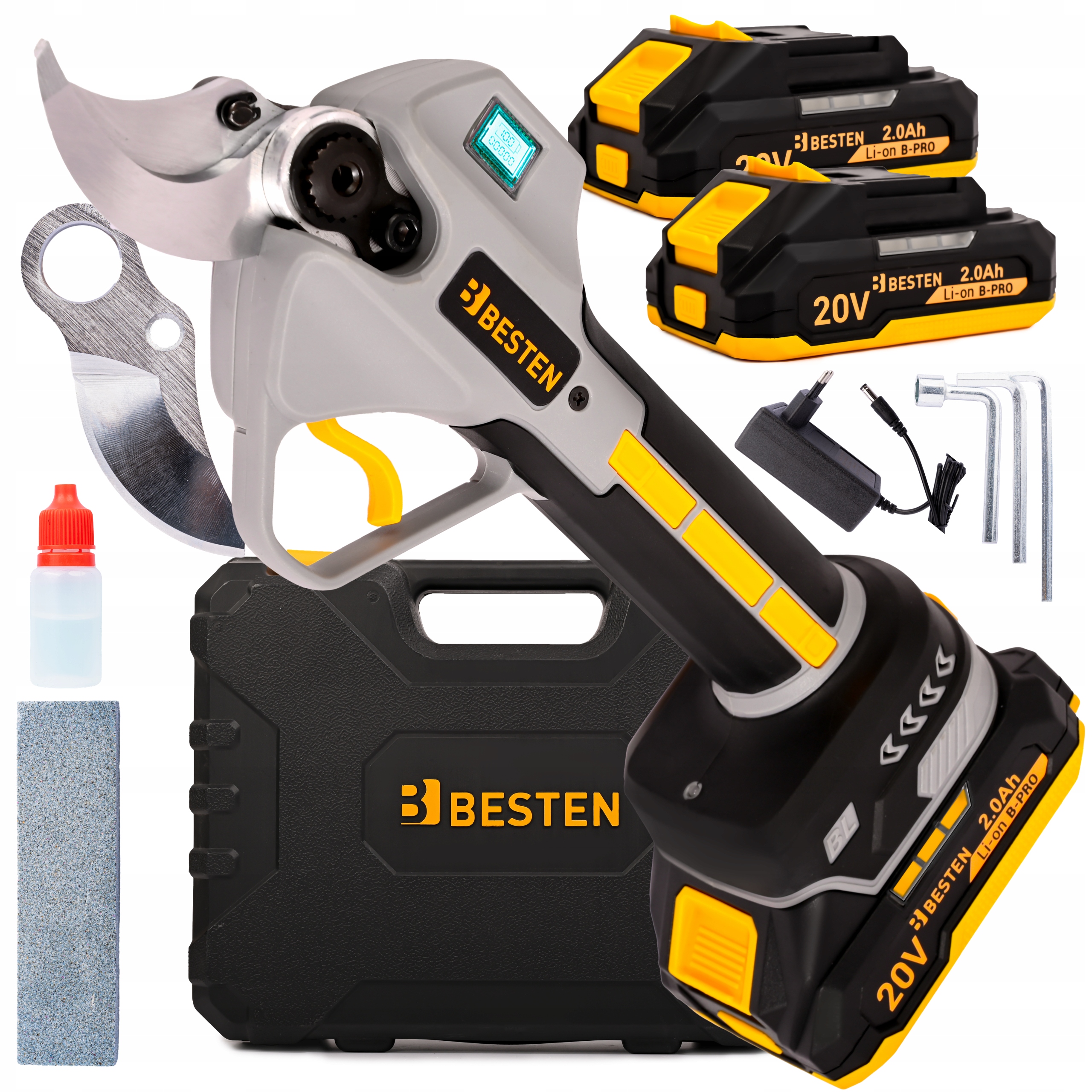 Záhradné Akumulátorové Nožnice Elektrické na konáre Záhradné nožnice 2xaku 2.0Ah