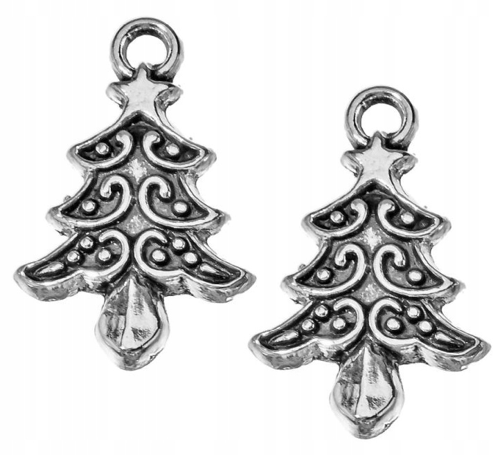 Hurt Zawieszki Charms 35szt Choinka Święta