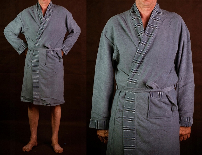 SZLAFROK MĘSKI FROTTE WIĄZANY ELEGANCKI RÓŻNE KOLORY BAWEŁNIANY ROZMIAR XXL Materiał dominujący frotte