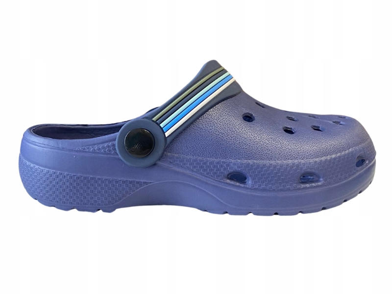 NEWS 5624 KROKSY LEKKIE KLAPKI DZIECIĘCE NA LATO NAVY GRANATOWE R 31 Odcień granatowy