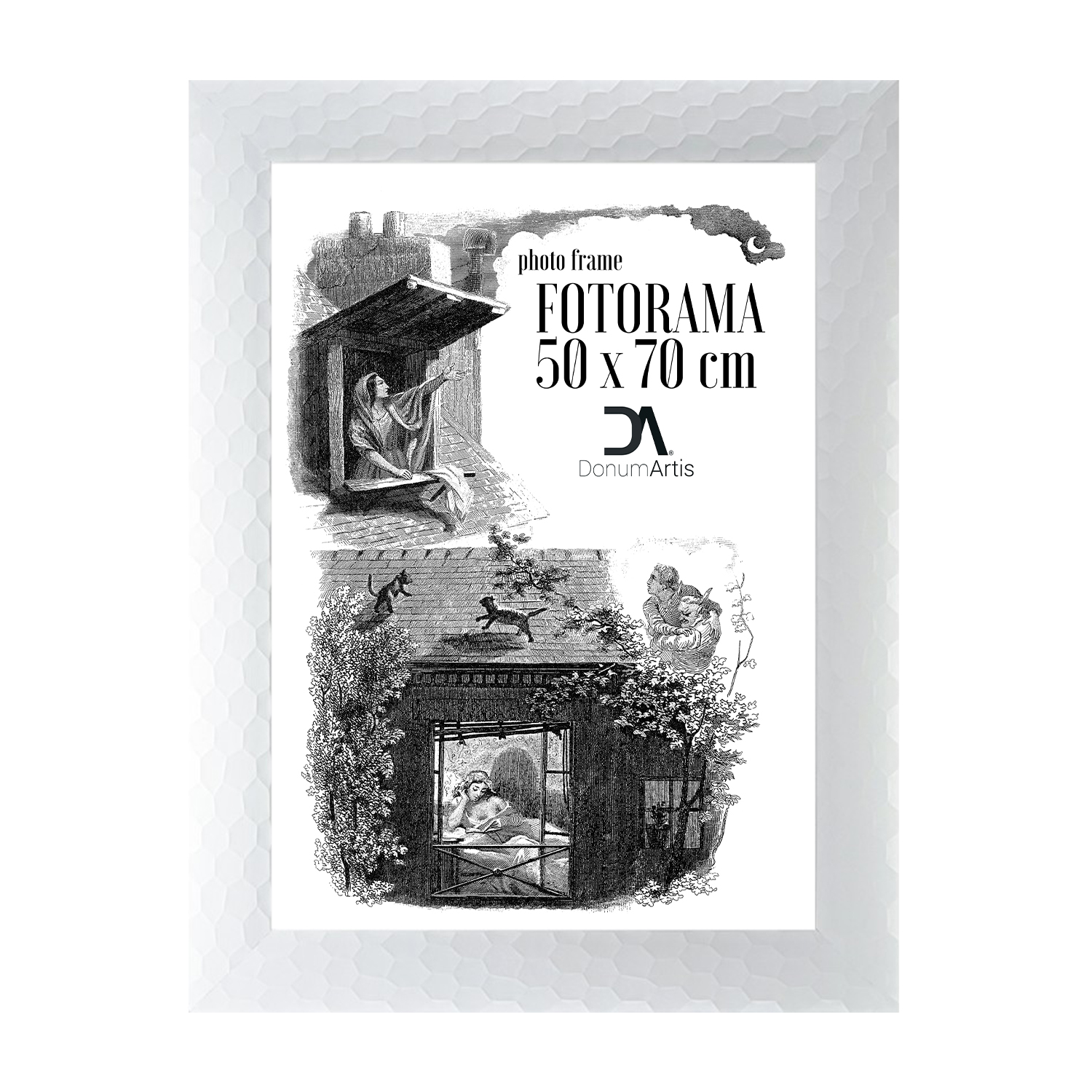 Fotorám bílý Sevilla 50x70 dekorativní svítidlo