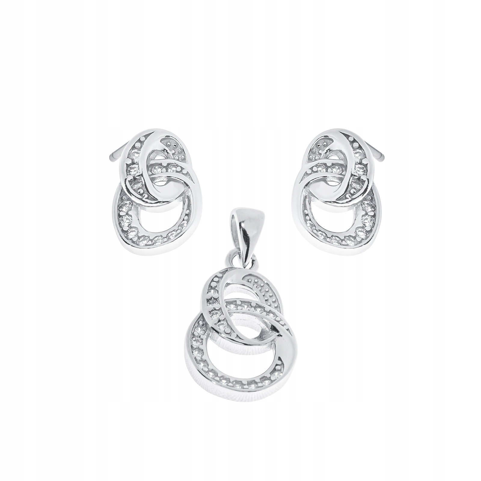 Stříbrný komplet 925 dvě kola