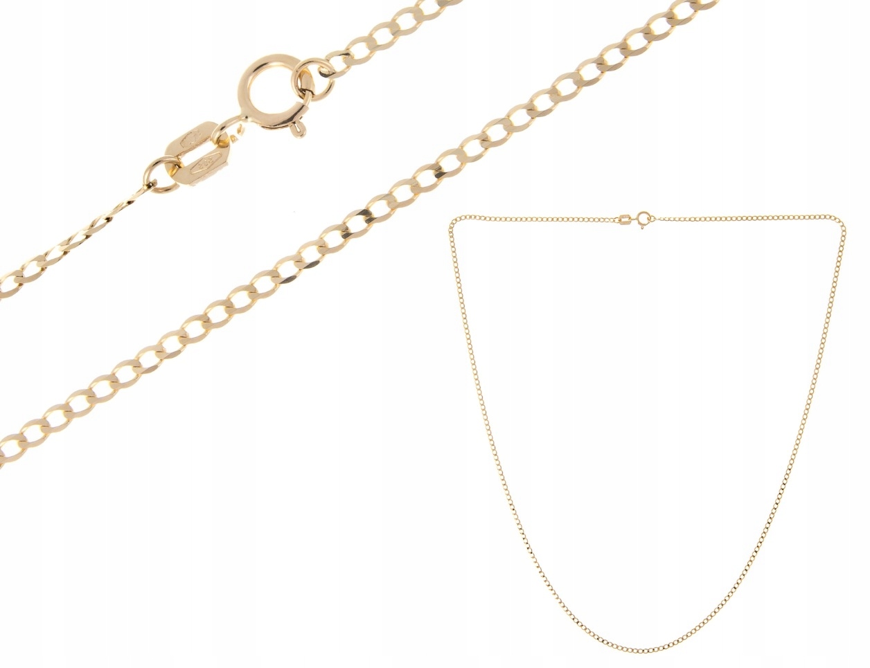 Zlatý Řetízek Kostka 45CM 1,5MM 1,62G Ryzost 585