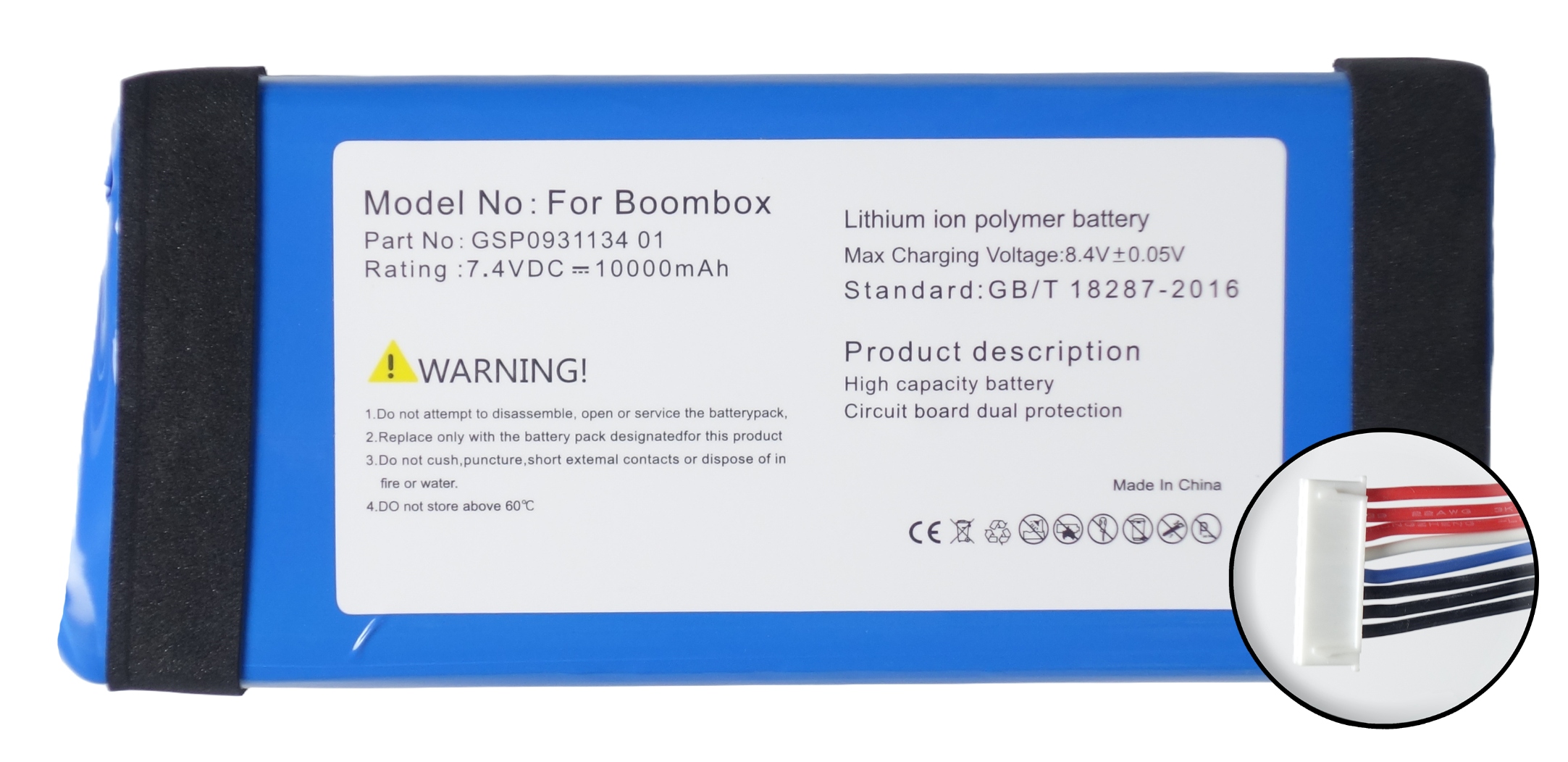 Baterie Akumulátor pro reproduktor Jbl Boombox 1 GSP093113401 10000mAh 7,4V