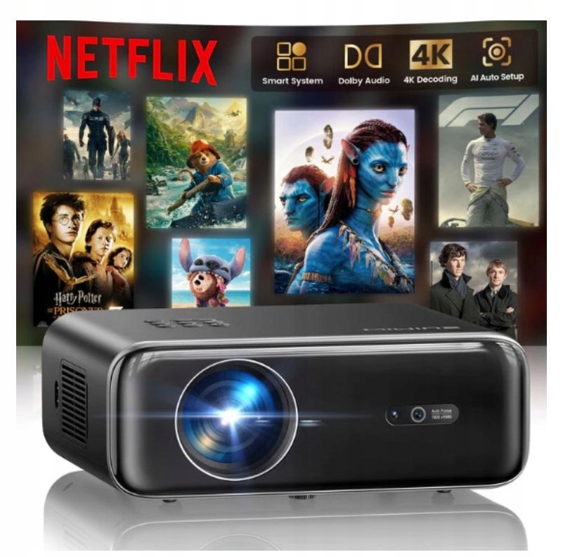 Projektor przenośny WiMiUS P62 Pro 4K Dolby 1200 Ansi WiFi Bluetooth