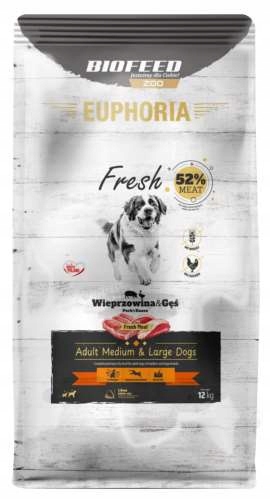 Levně Euphoria Fresh s vepřovým a husím masem M/L 12 kg