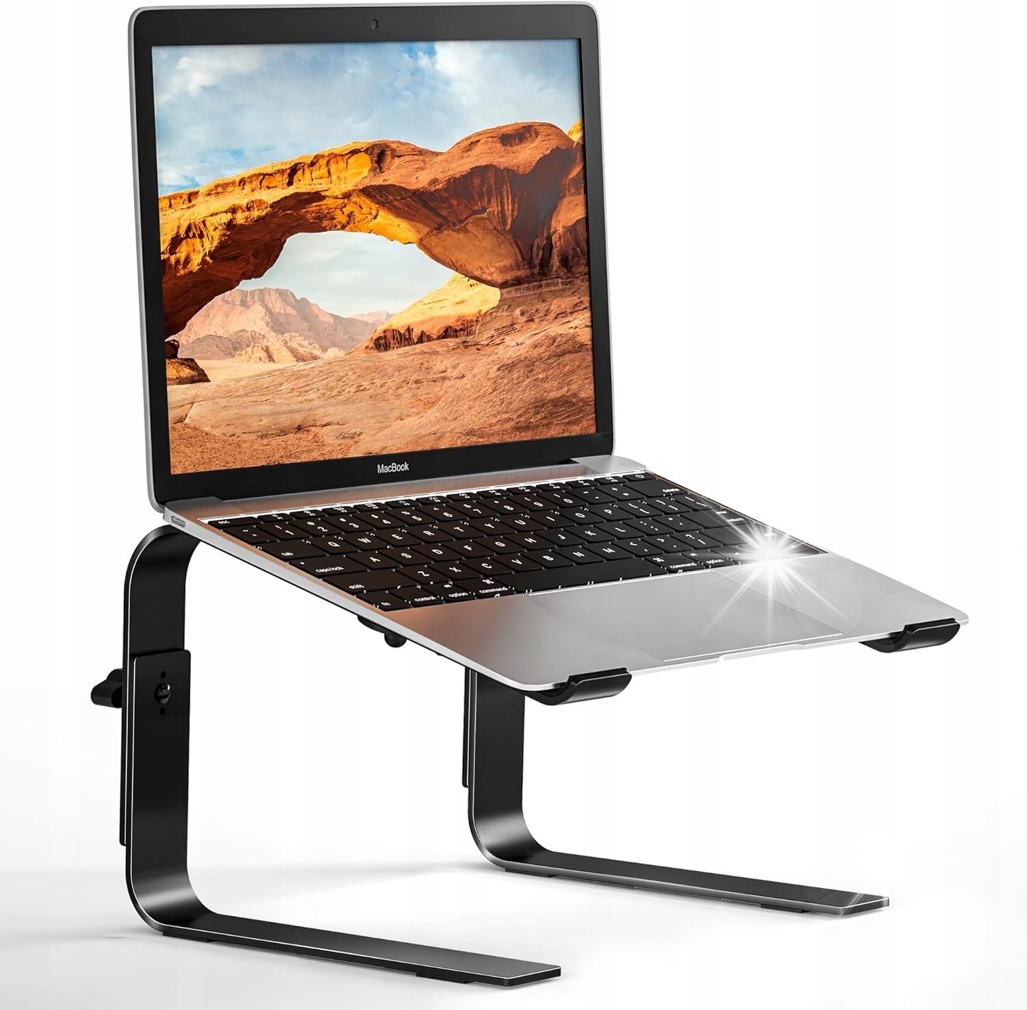 STOJAK UCHWYT PLATFORMA PODSTAWKA POD LAPTOP REGULOWANY CZARNY 125 do 165mm